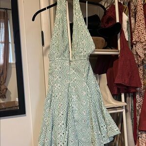Vici Mint Green Backless Dress
